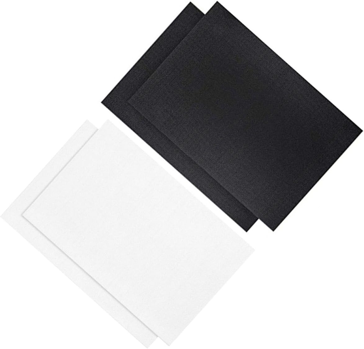 4pcs Cross-Stitch Embroidery Cloth Cotton Fabric Set for DIY Needlework, 11ct Black and White, 30x45cm Each, Suitable for Handmade Sewing and Craft Projects