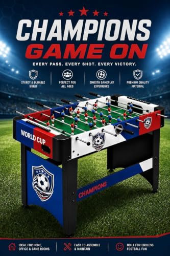 Image of STEP OVER Grandmaster Pro Strongman Foosball Table ||Limited Edition || Strong and Sturdy Model for Adults & Kids ||Home, Office, Resorts, Hotels,Schools|| Heavy Duty|| 2026 Edition