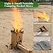 GEERTOP Wood Burning Camping Rocket Stove, Portable Backpacking Stainless Steel Wood Stove Camping Gear Accessories for Emergency Survival Outdoor Hiking Travel Picnic BBQ