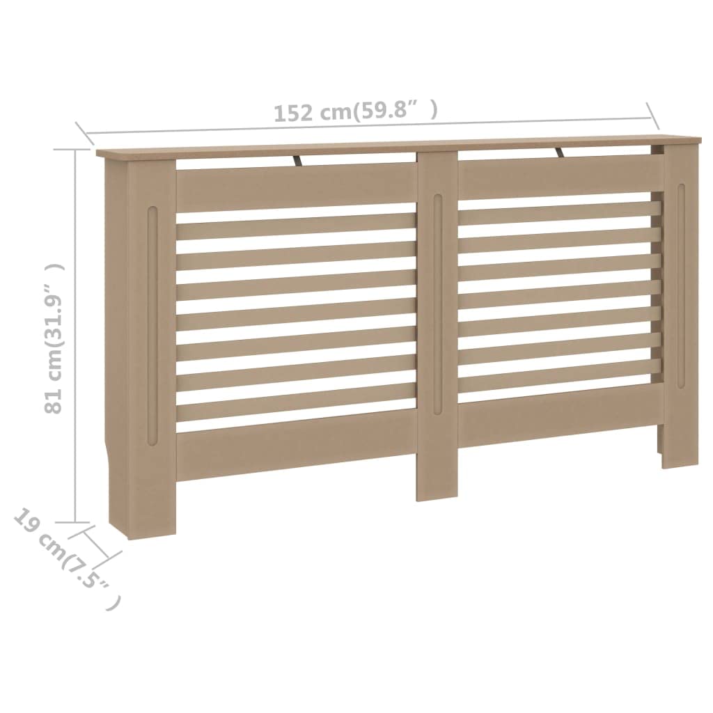 vidaXL Cubierta para Radiador, Armario de Pared para Calentador, Estante para Libros Adornos, Mueble Tapa de Calefacción de Salón, MDF