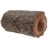Favorise l'exploration : cette cachette pour lézards imite un tronc d'arbre réaliste, stimulant la curiosité et encourageant les comportements naturels de votre animal à grimper, se cacher et explorer, comme les cachettes pour reptiles, les grottes pour geckos ou les abris pour tortues