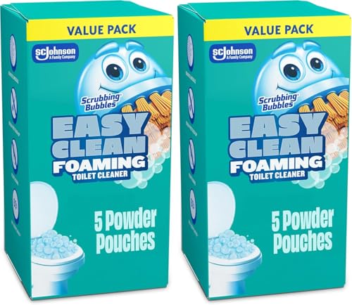 Image of Scrubbing Bubbles Easy Clean Foaming Toilet Bowl Cleaner, Easy Toilet Drop In Powder Pouches, 3.5 Ounce (Pack of 10)