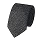 HOULIFE Slim Herren Krawatten - Solide Herren Krawatte, Krawatten für Herren aus Baumwolle, Skinny Krawatten zur Hochzeitsfeier, Party (Dunkelgrau)