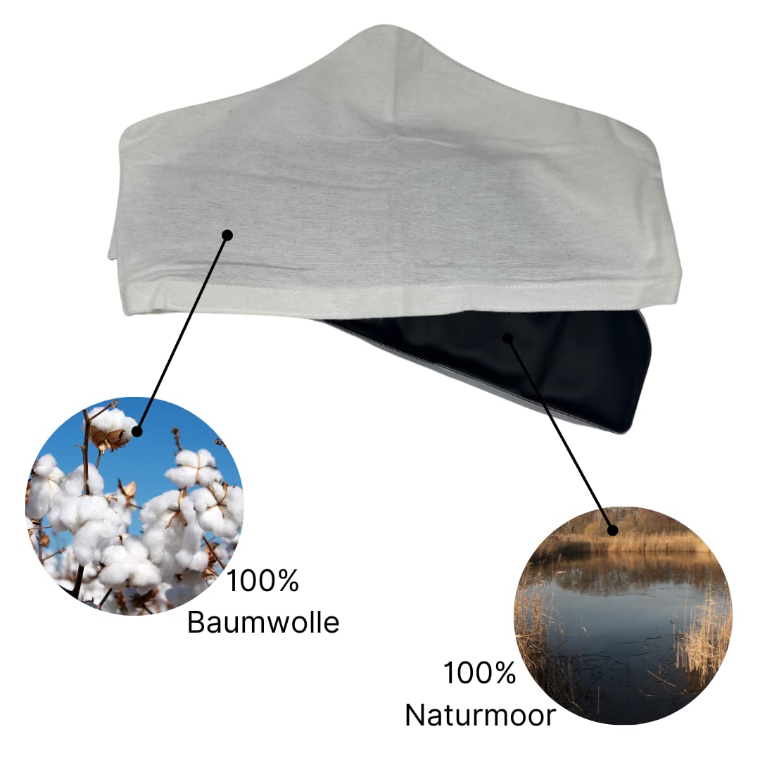 ATC Handels GmbH Bolsa de agua caliente con relleno natural con funda de algodón – botella de agua caliente para hombros y cuenca, compresa de pantano, para uso en frío y calor (calentador de cuencas)