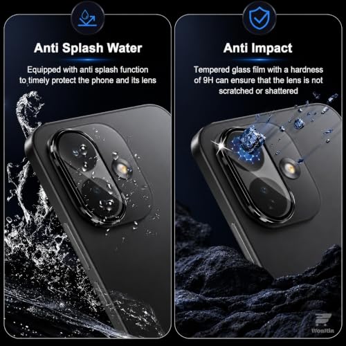 Image of WonRia Pack 1 - Camera Lens Protector Ring for Redmi Note 17 5G Camera Aluminum Alloy Rings, Ultra-HD Metal Frame- Black