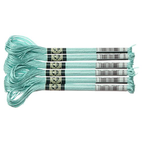 DMC サテン糸 刺繍糸 6束入 25番 8m #S964 グリーン系 DMC1008F