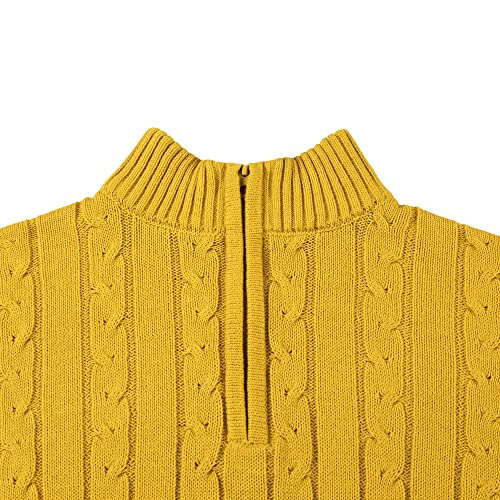 Image of Kid Nation Boys Sweater Cotton Quarter Zip Sweater Kids Cable Knit Pullover | Casual 1 /4 Zip Sweater for Child 3-14 Years (Previously Amazon Essentials)