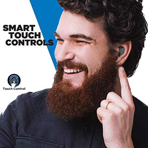 Image of Nu Republic Starbuds True Wireless Earbuds(TWS),BT V5.0,Upto 20hrs Play Time,Compact case with Type-C Charging Cable,Touch Control,45 Angle fit,Sweat & Water Resistant,Voice Assistant with Mic-Black