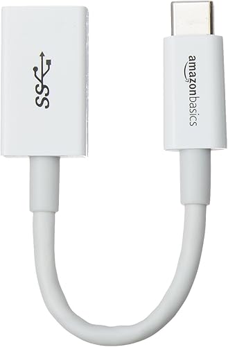 Amazon Basics Convertidor de cable adaptador USB-C a USB-A 3.1 Gen1 hembra, 5 Gbps de alta velocidad, certificado USB-IF, para portátiles, tabletas,