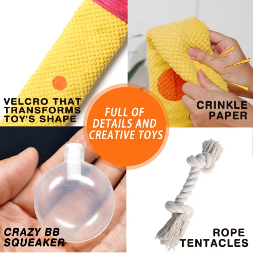 Felyong Dog Enrichment Toys - Dog Squeaky Puzzle Crinkle Rope Chew Plush Snuffle Toys Durable Stuffed Treat Dispensing Toys For Boredom Dogs,Dog Toys For Medium Small Large Dog Puppy,Snail Snake 2-In-1 thumb #1