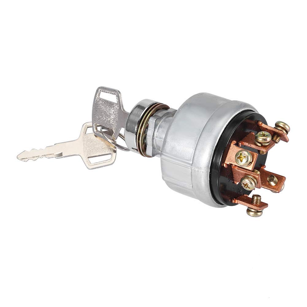 Interruttore di Accensione Universale per SK200-3 SK200-5 SK120-5, Interruttore a Chiave con 6 Terminali, 2 Chiavi per Escavatore