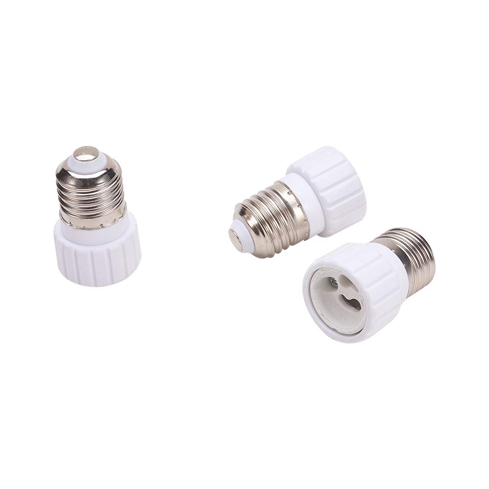 Othmro E27 to GU10 Light Socket Bulb Base Adapter Converter Commutator White Light Sockets PBT AC 90-240V 4A 3PCS — image 1