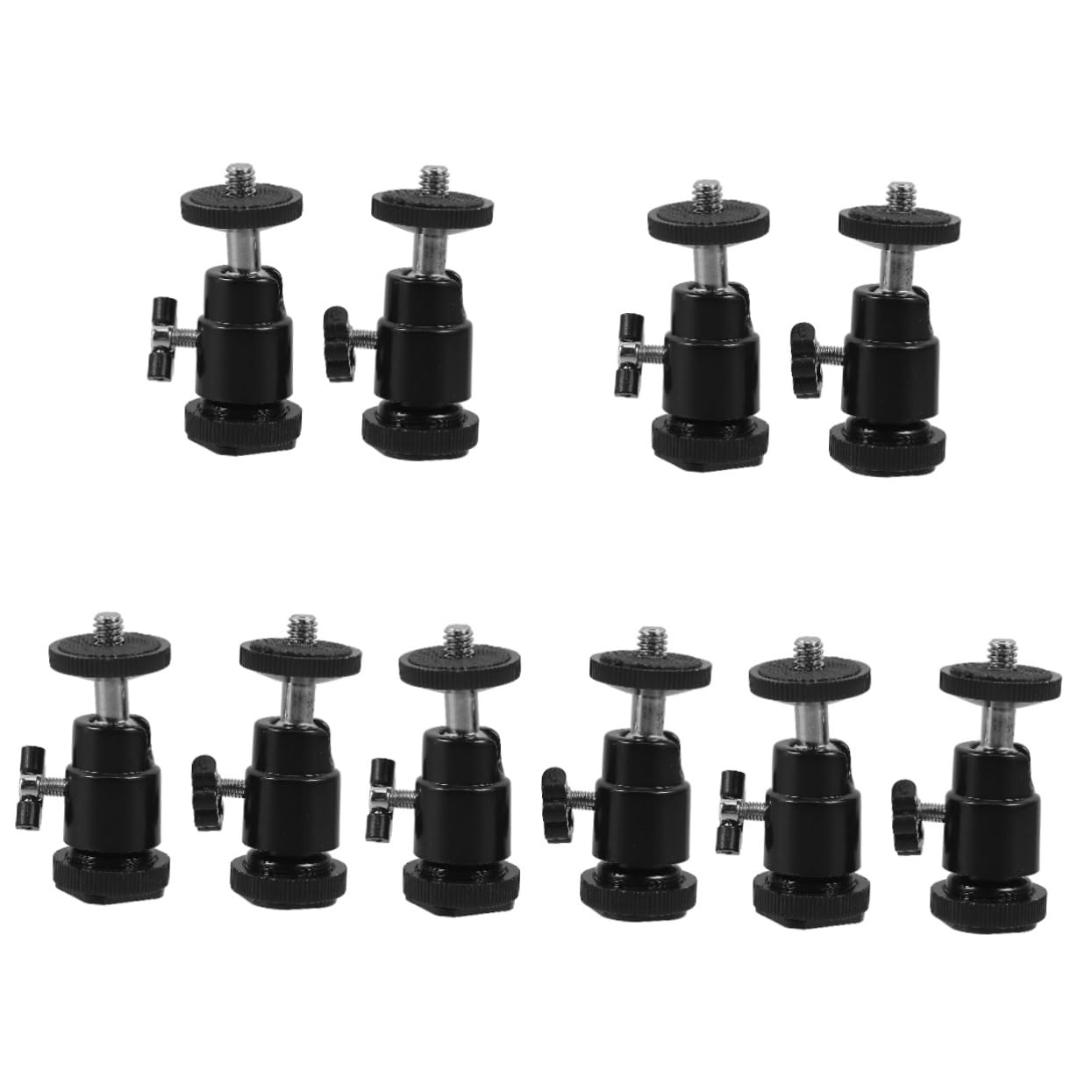 TEHAUX 4sets Tripod Ball Head Mount Durable Alloy Rotating Screw Adapter for Cameras Projectors and Live Streaming Gear Stable and Reliable Support 2pcs*4