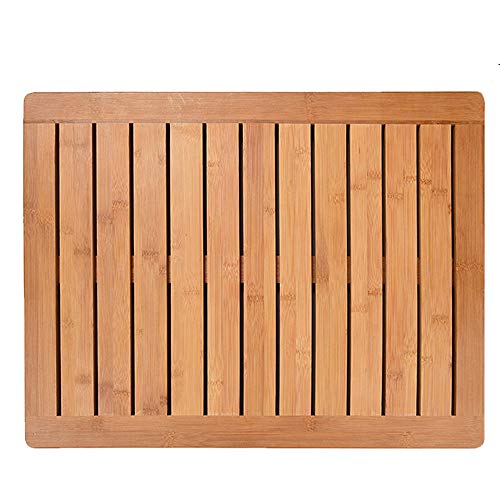 Preisvergleich Produktbild Kimmyer Rechteckige Whirlpool-Matte, 23", 16,5", rutschfestes Naturbambus-Lattenrost-Design, für Duschen im Bad, Badewannen, Fußböden, den Innen- und Außenbereich