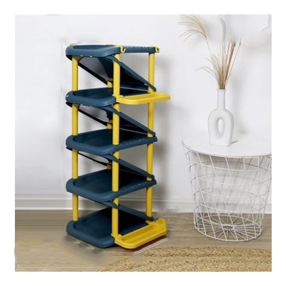 Meuble à chaussures multicouche bleu | Rangement entrée et étagère de rangement
