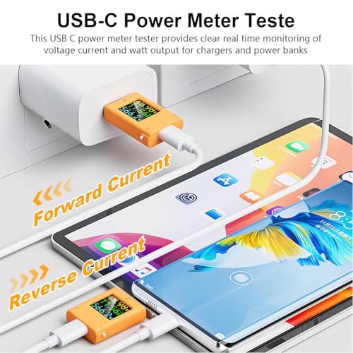 Image of Serplex USB-C Power Meter Tester, Digital Charger & Cable Tester with Color Display, Voltage /Current /Watt Monitor, Universal PD 3.2 50V Fast-Charging Analyzer for USB-C Chargers & Power Banks