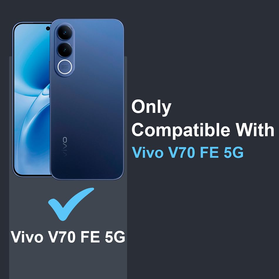 Image of Fashionury Crystal Clear Case for Vivo V70 FE 5G | Yellowing Resistance | Raised Camera Lips | Transparent TPU Silicone | Slim Transparent Cover
