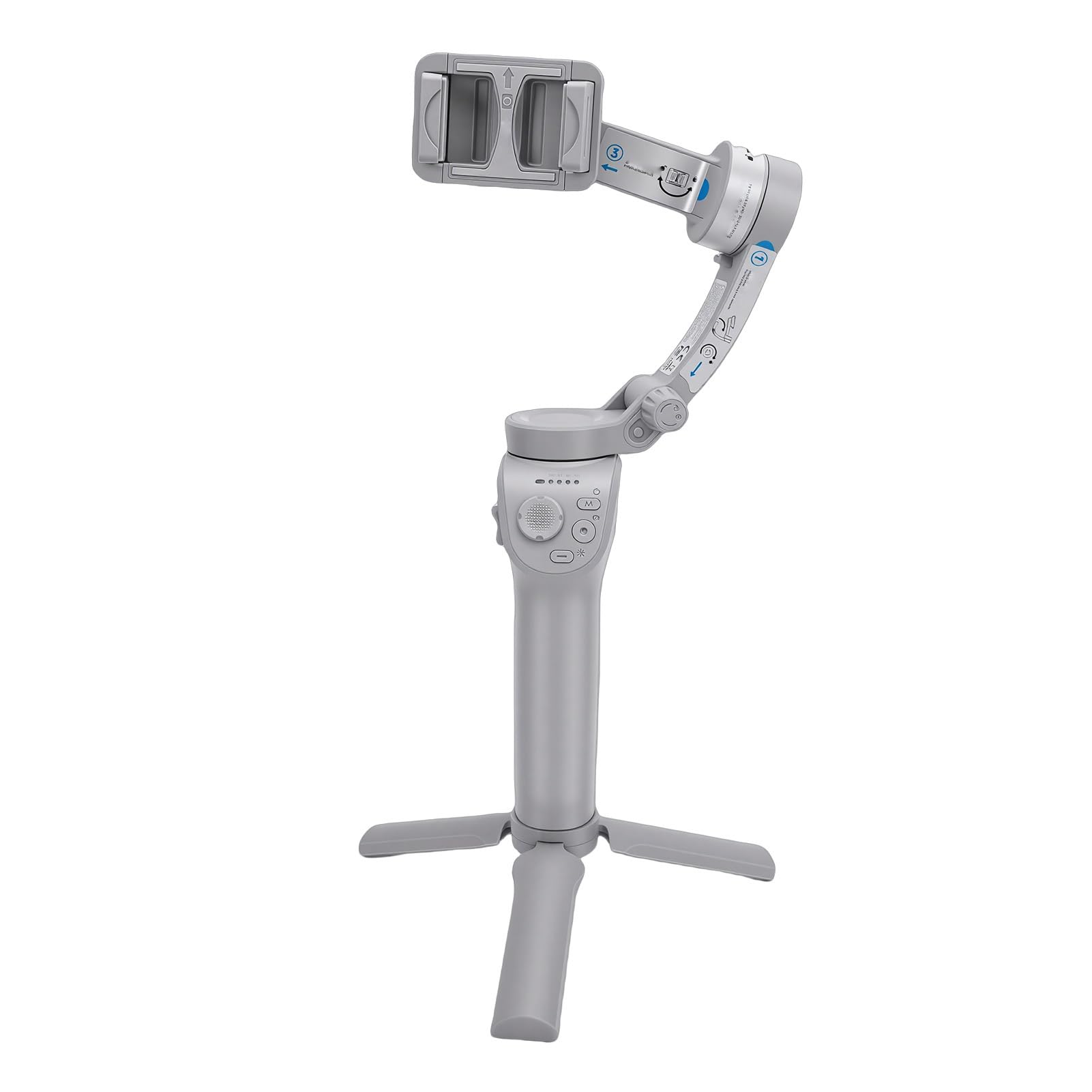Bewinner Estabilizador de Teléfono de 3 Ejes con Trípode, Luz de Relleno, Palo Selfie Bluetooth, Seguimiento de Objetos Faciales AI, Batería de 3600 MAh, Estabilizador de Grabación de Vídeo