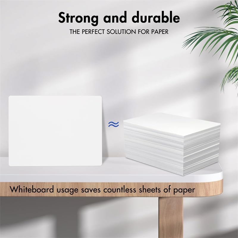 Miniatura 7 de Pizarra de borrado en seco para el aula, 9 x 12 pulgadas, de doble cara, pizarra de borrado en seco para estudiantes para la escuela y el