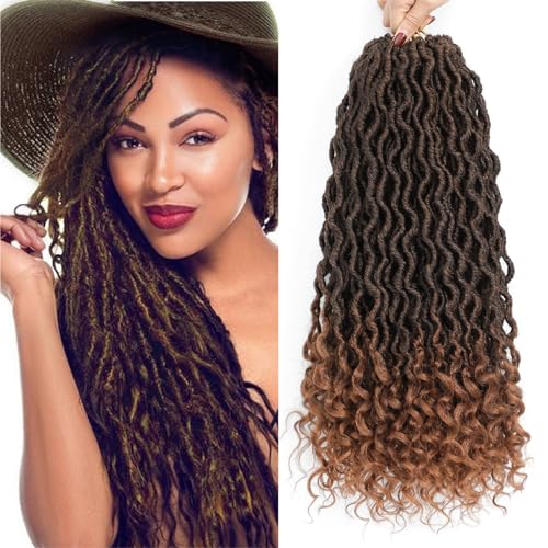 Karida Faux Locs Crochet Hair 18 Inch, 8 Packs Pre...