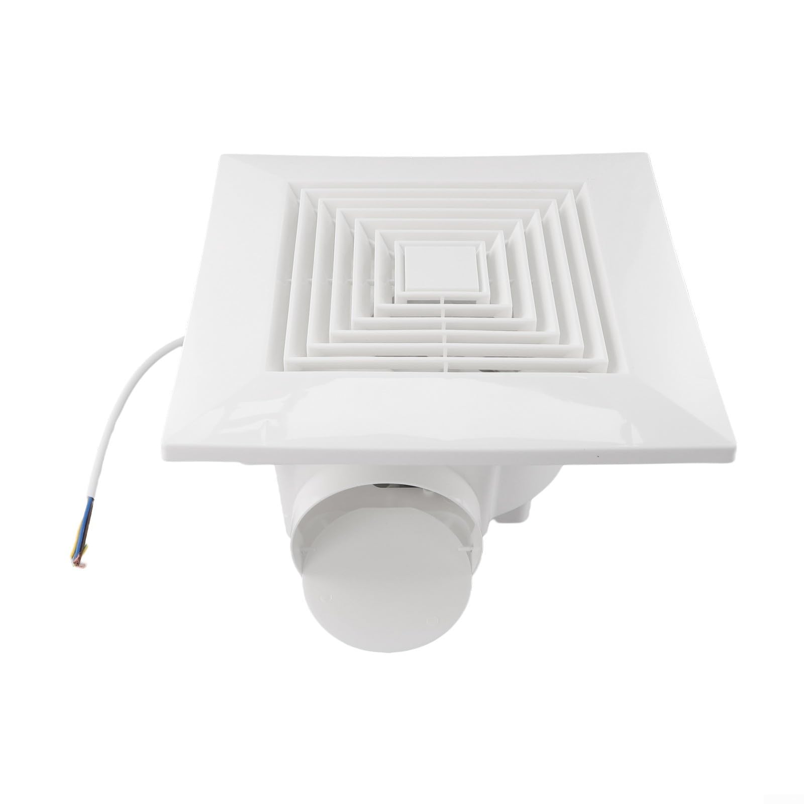 Ventilador extractor de techo integrado, ventilador de ventilación silencioso, potente ventilador extractor de pared, ventana, techo para cocina, garaje, baño (24 x 24 cm)