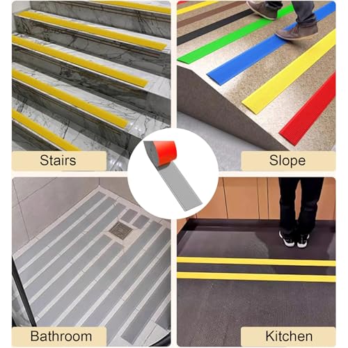 Nariz de escalera de PVC autoadhesivas antideslizantes para rampas 3
