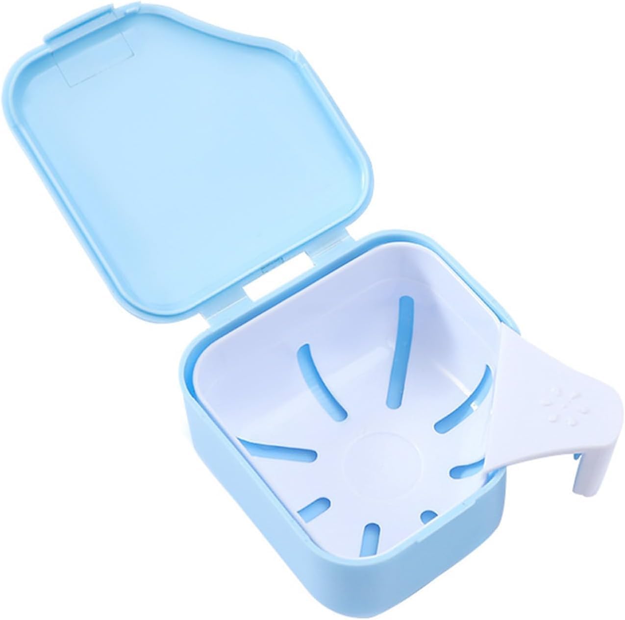 Dent washing and storage box, Denture Bath Case Cup Box Holder Storage Container with Denture Cleaner Strainer Basket for Travel, Mouthguard Storage Soaking Case-picture-31