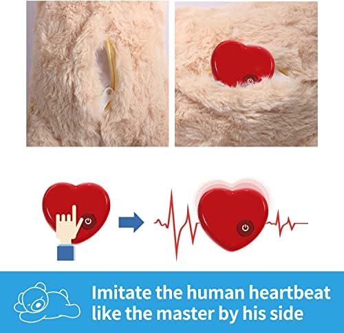 ALL FOR PAWS Puppy Behavioral Aid Heartbeat Comfort Toy, Dog Crate Snuggle Anxiety Relief Sleep Aid Plush Toys with Warmer Bags
