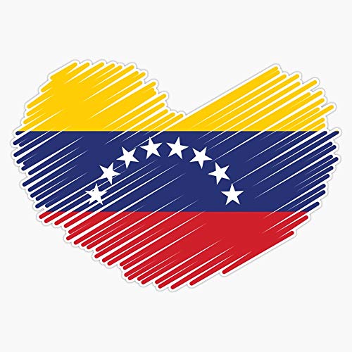 GFL Graphics Venezuela Flag Heart Decal Vinyl Bumper Sticker 5