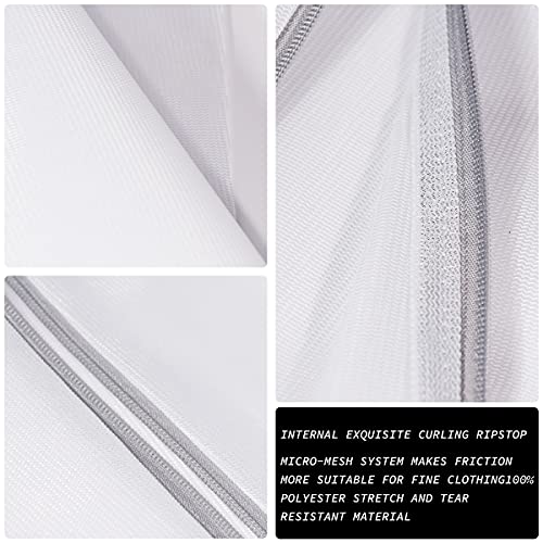 Fine Mesh Wash Bag For Washing Machine-Supper Zipper Net Laundry Bag For Travel,Lingerie,Sweater,Garment,Undergarment (4 Fine Mesh) #TOP4