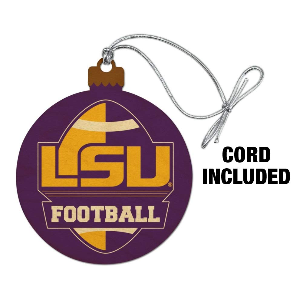 GRAPHICS & MORE LSU Football Wood Christmas Tree Holiday Ornament