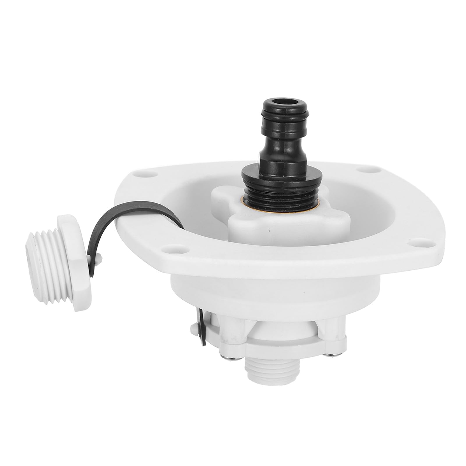 Tapa de Llenado de Entrada de Agua para Rv y Yate en Pp white, Evita Fugas y Fácil Instalación para Modificación de Autocaravana