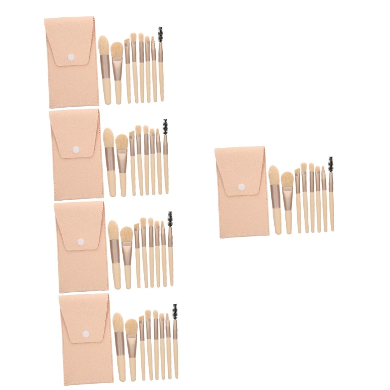 MAGICLULU 5 Sets Make-up-pinsel-set Pinsel Kosmetik-werkzeug Reise-make-up-set Kompakte Aufbewahrungstasche Für Beauty-tools Für Frauen Und Mädchen