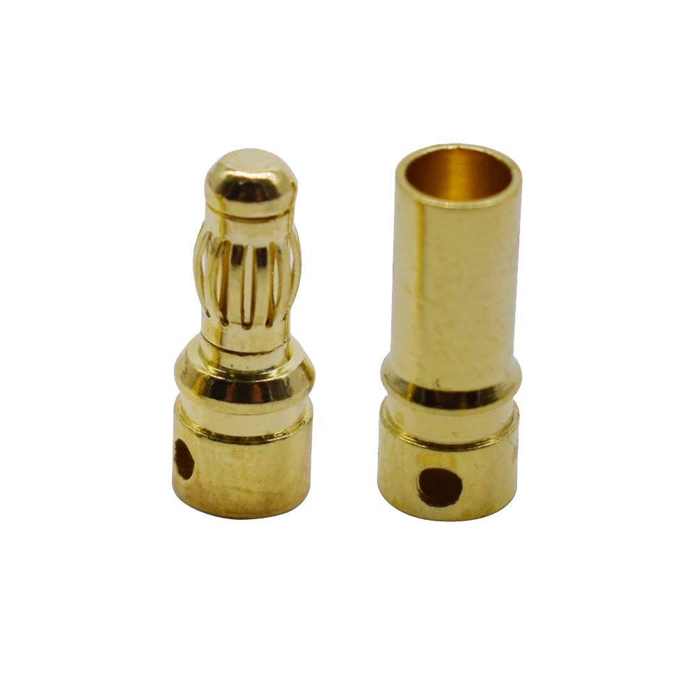 20 Paires Connecteur de Balle de Fiche Banane Mâle Femelle Prise 3.5mm Plaqué Or pour Batterie Moteur Lipo ESC