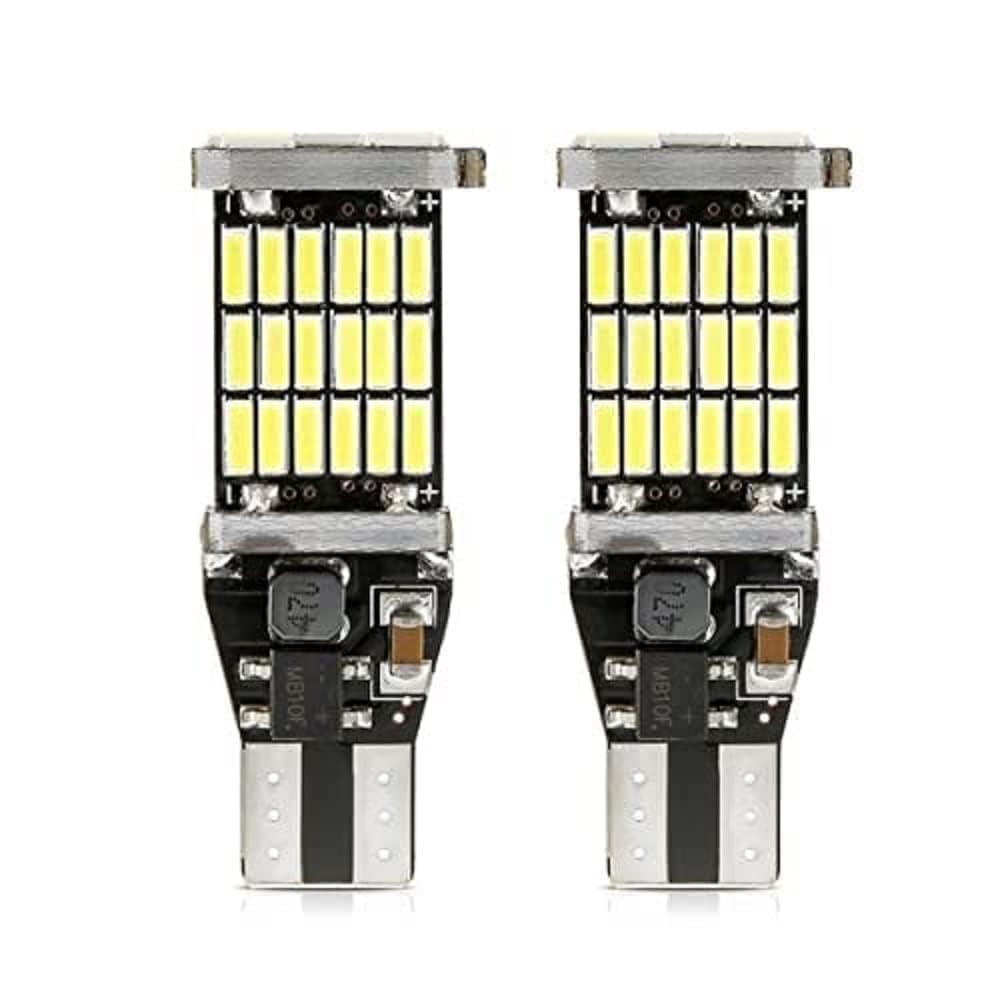 G13 T15 LED Bulb Super Bright 45 SMD 10w 1000lm 6000K Canbus Error Free Bulbs Fit for Auto Backup Reverse Lights - Pack of 2 (White)-picture-28