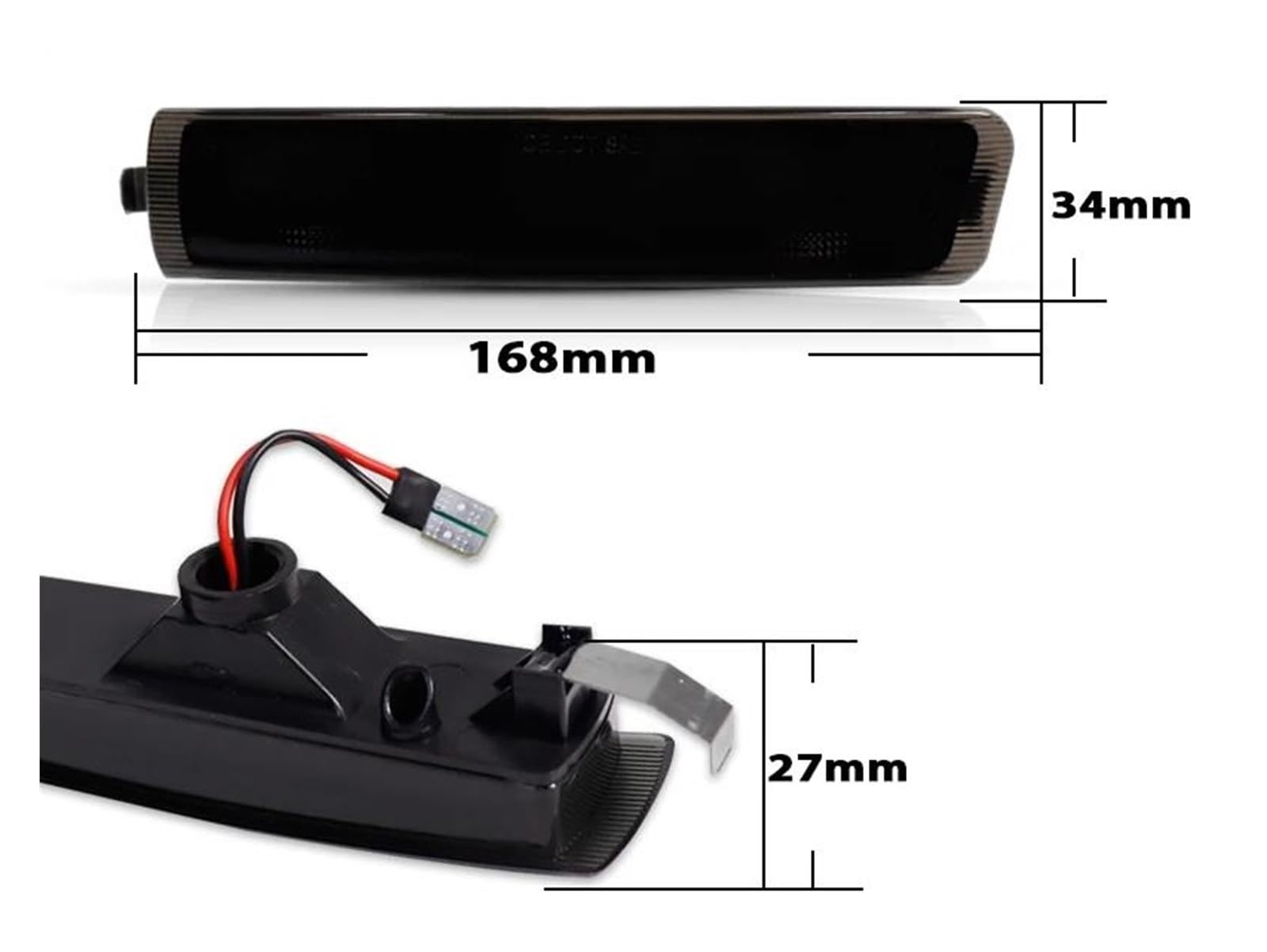 LED Indicatore Auto T10 LED Anteriore Indicatore Laterale Lampada Parafango Luce per BMW Z3 per Roadster 1996-2002 Indicatore Direzione/Luci Guida 12V Indicatori Laterali(Smoked White)