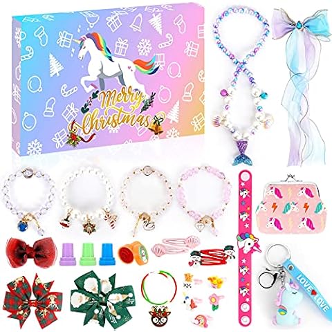 Adventskalender Kinder 2022, Adventskalender Mädchen, Adventskalender Schmuck Weihnachtsferien 24 Tage Countdown Kalender Spielzeug Weihnachtsüberraschungsgeschenk Cover