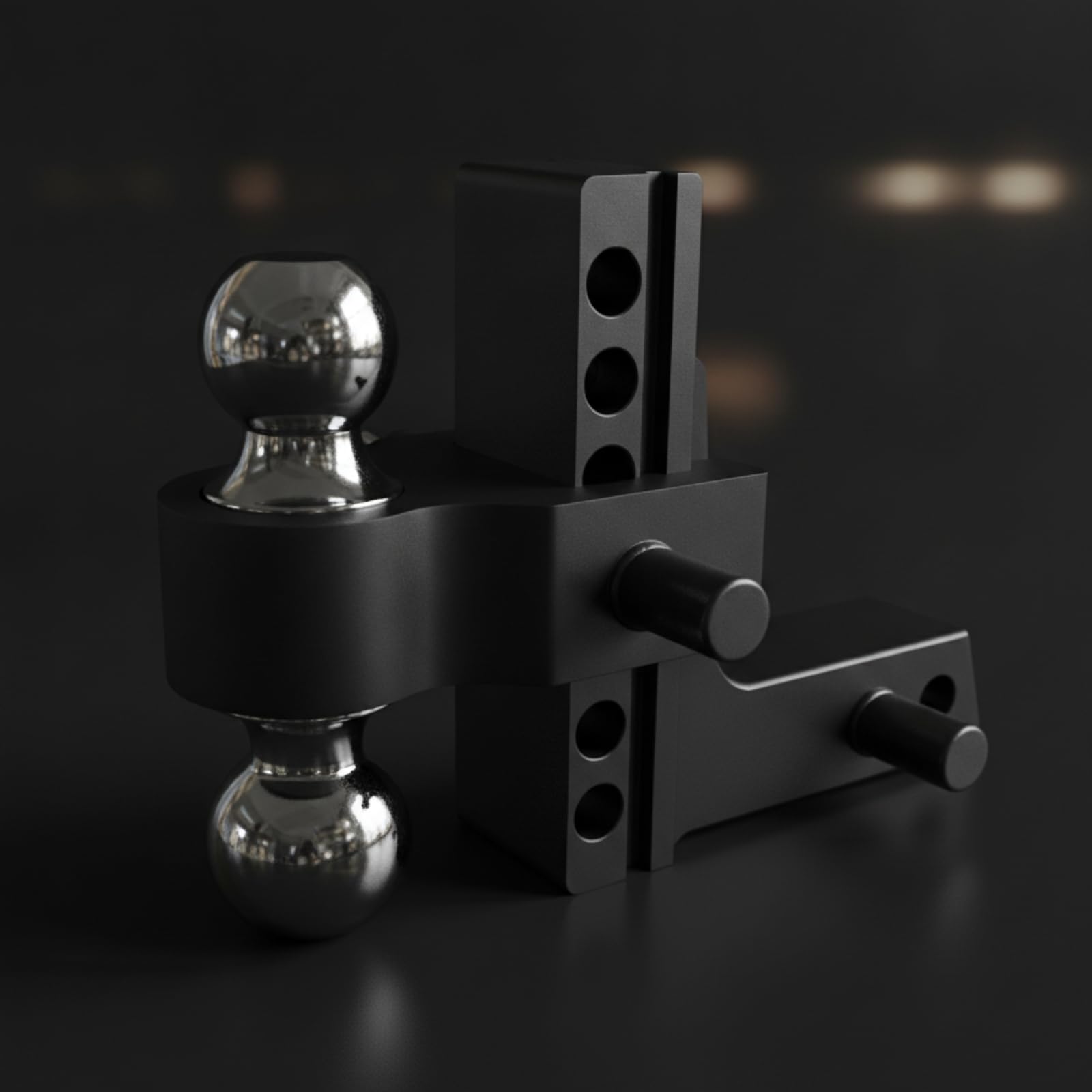 Conector Remolque con Pasadores Resistente a la Corrosión, Enganche Remolque Ajustable, Seguro, Brazo Enganche con Bola, Plata