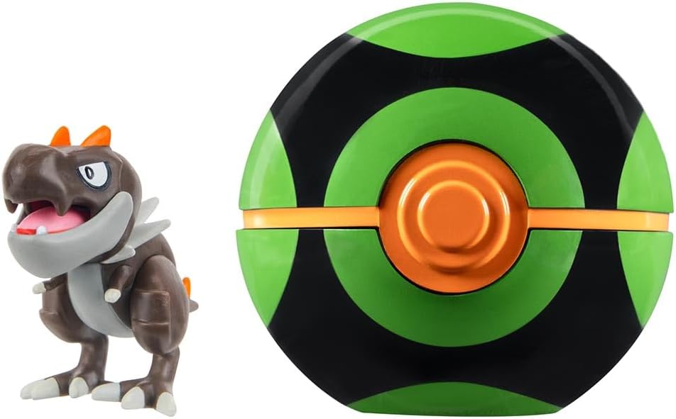 TYRUNT 2" Figure Pokeball with Dusk Ball, Pokemon, Sunny