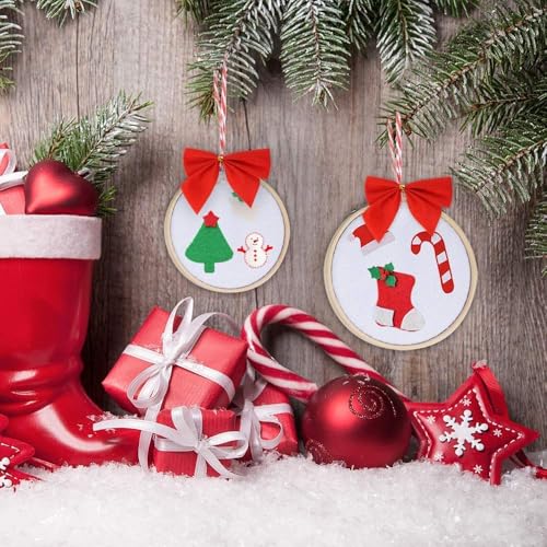 Miniatura 6 de Tokerd 6 Piezas 20cm Aros Bordado Cruz De Bambú Redondos Para Hacer Manualidades Atrapasueños Aros De Punto De Cruz Marco Bbordado Redondo Para Manualidades Costura A Mano