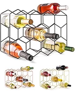 Gusto Nostro Modernes Weinregal Metall für 14 Flaschen