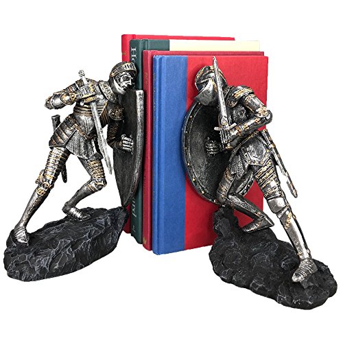 amazinggiftimpact.com Medieval Time War Knights in Battle Decorative Bookends Set