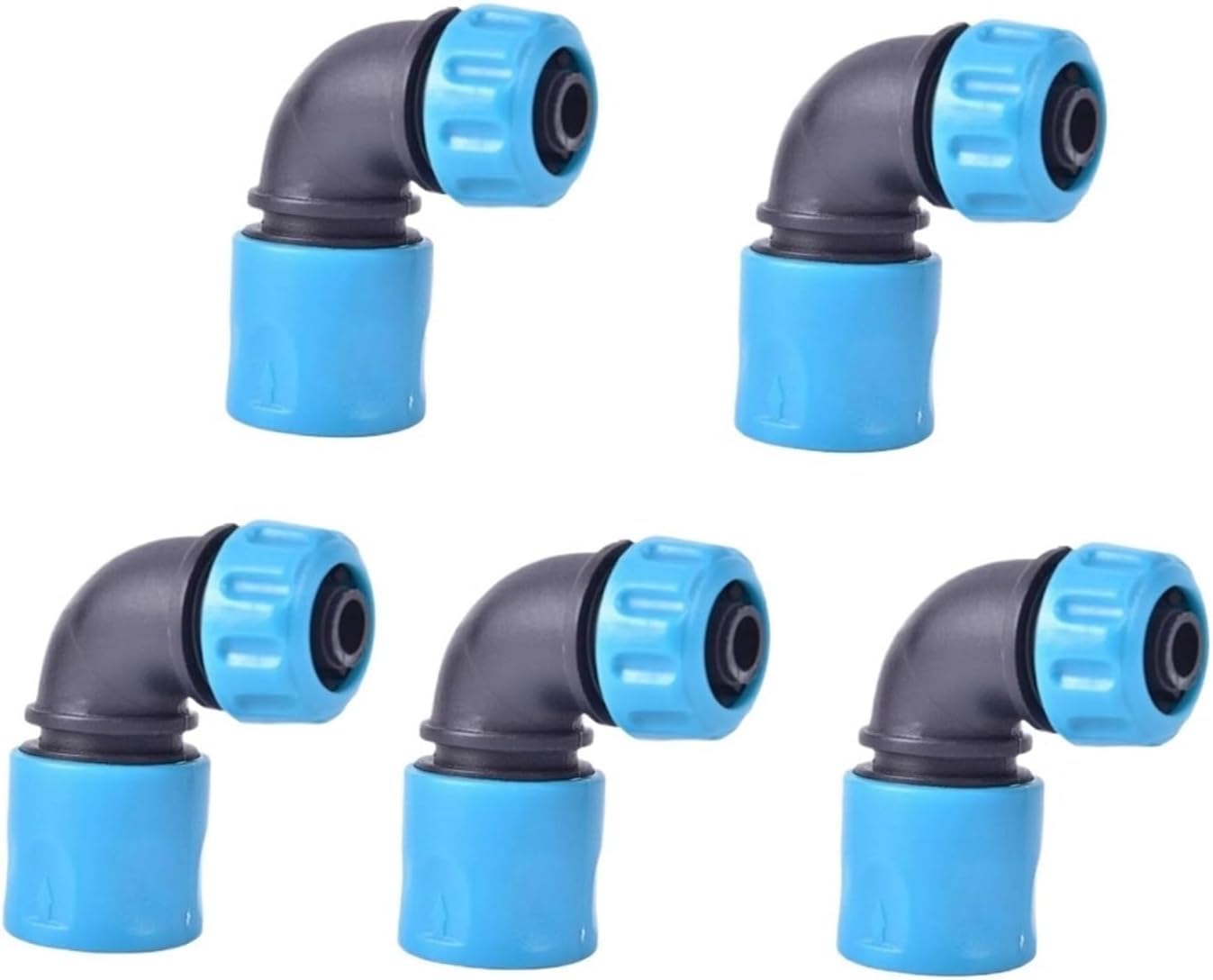 1/2" Gartenschlauch-Anschlusswinkel, Kunststoff-Wasserhahnadapter for die Bewässerung – 1/2/3/4/5 Stück(5PCS)
