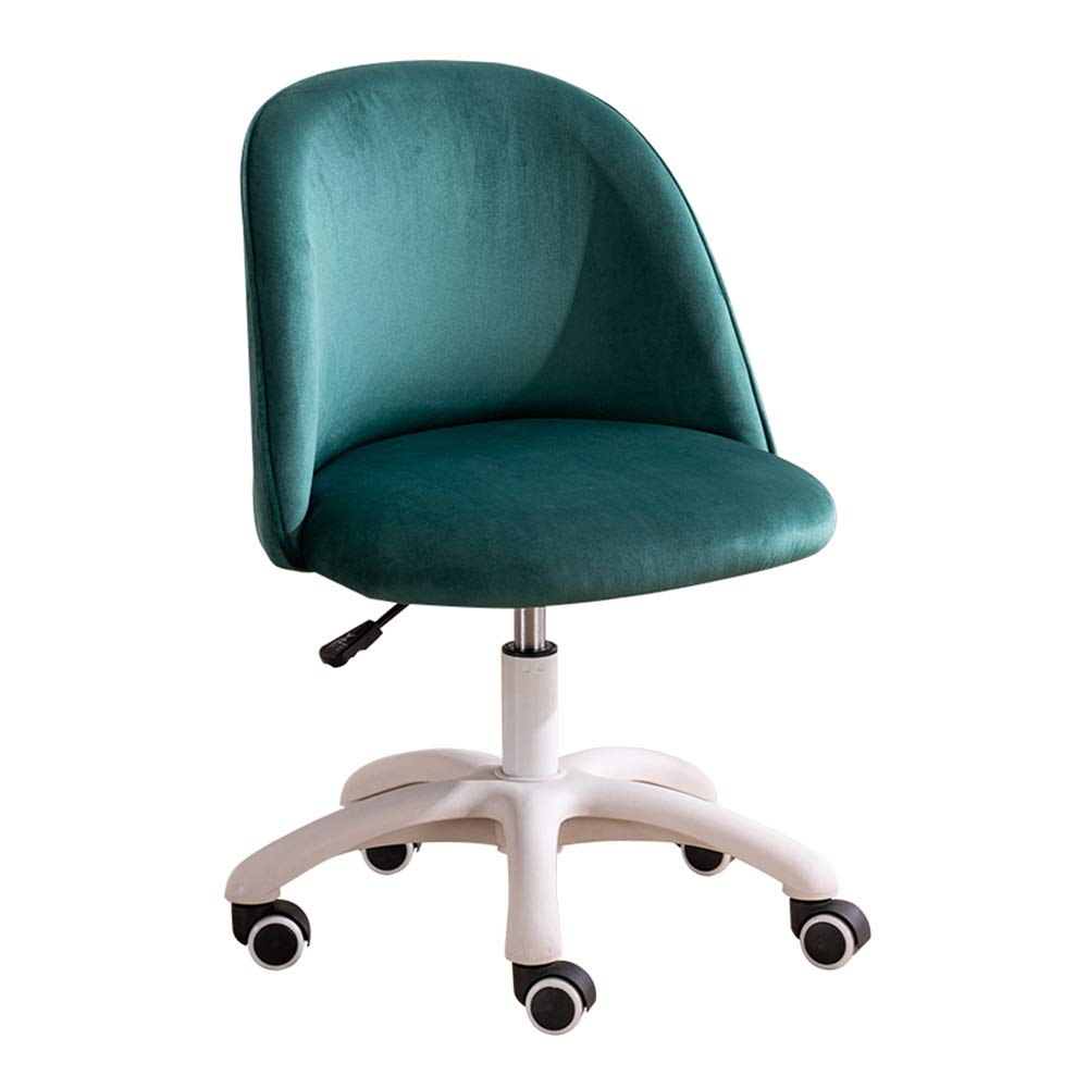 Chaise de bureau pivotante réglable et moderne en velours doux
