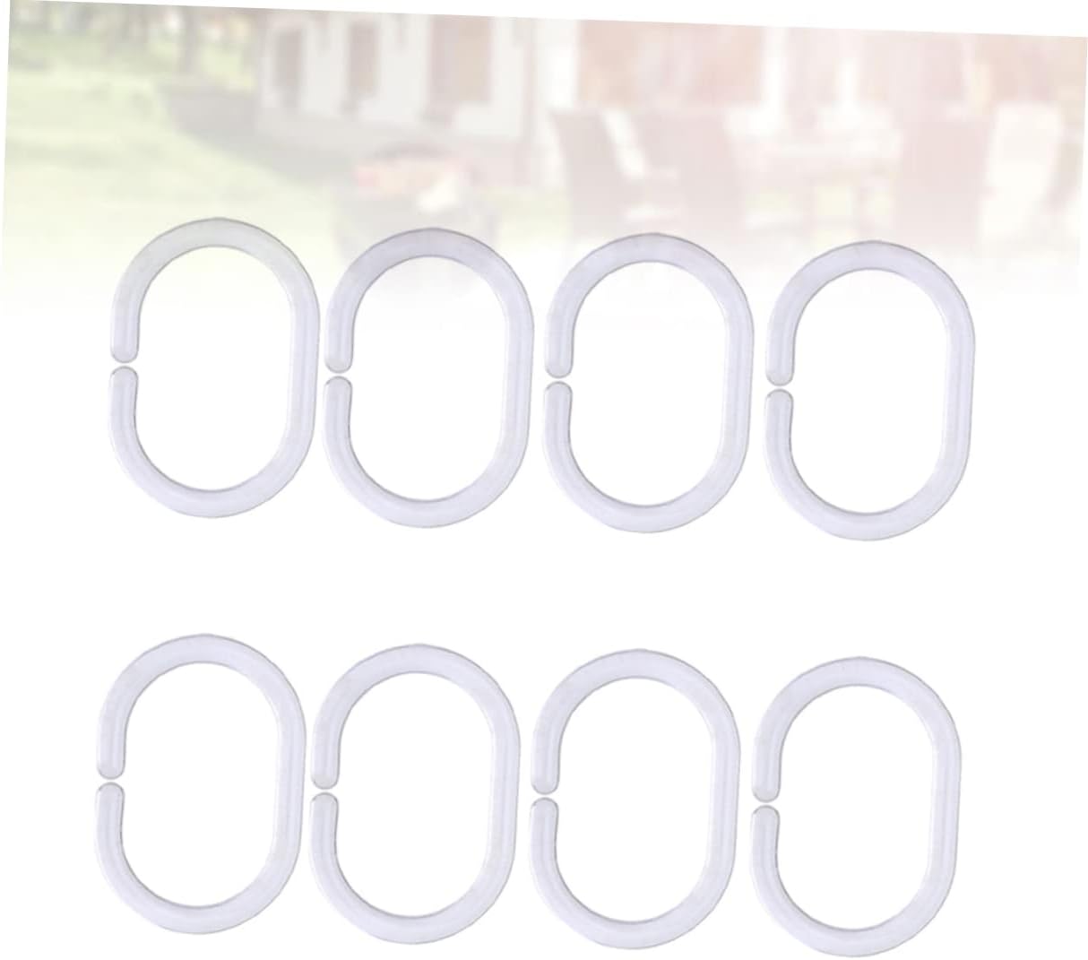 72pcs Rustproof Shower Curtain Hooks Plastic Rings Easy Install Bath Drape Loop Clip Supplies