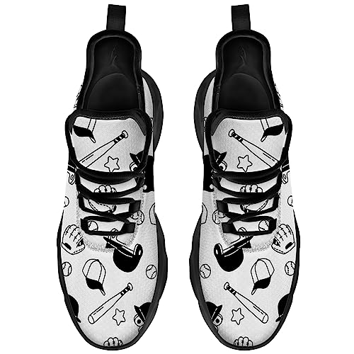 Ciadoon Skull Shoes for Women Men Road Running Cross Training Walking Tennis Lightweight Sneakers Retro Shoes Gifts for Him Her3