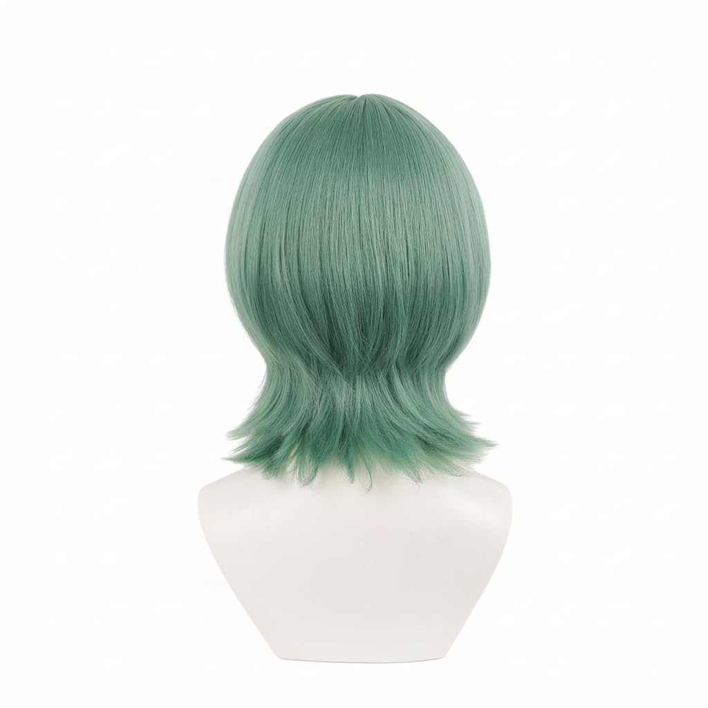 Green Wig for akuta Guita Hebby Cosplay Long Anime Wig Synthetic Heat Resistant Costume Accessories for Festival & Party, with Wig Cap