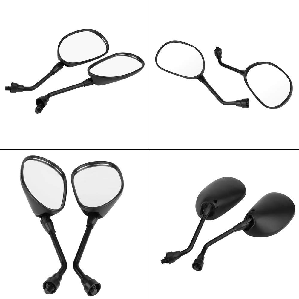 Rétroviseur De Moto, 8 Mm 10 Mm, Motif De Flamme Universel, Réglable à 360 Degrés, Rétroviseurs Latéraux Pour Motos Et Scooters (rouge