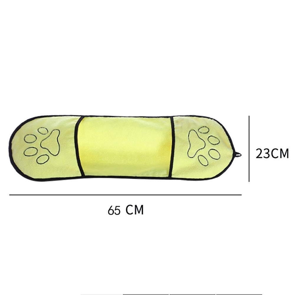 Serviette pour Chien - Absorbante, Douce et Lavable, Serviette de Bain en Microfibre à Séchage Rapide pour Chiens, 65x23cm