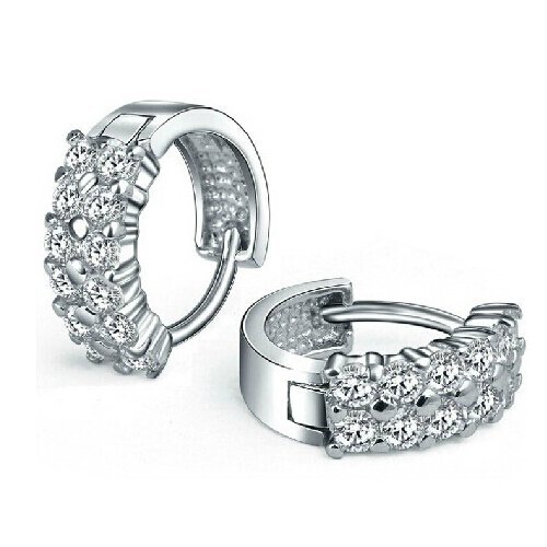 Sungpunet - Pendientes de presión de plata de ley 925 para mujeres...